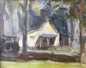 Yellow House by Charles Cashwell unframed