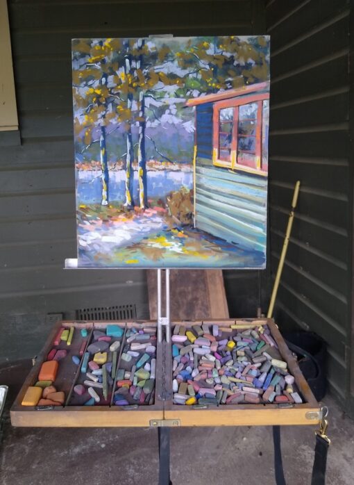Windows on the Side on easel by Preston King
