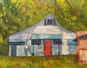 Barn with Red Door by Randall Parmer