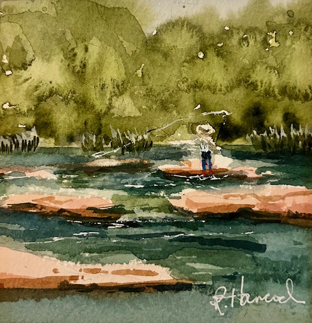 Fly Fishing at Flat Shoals by Rhonda Hancock