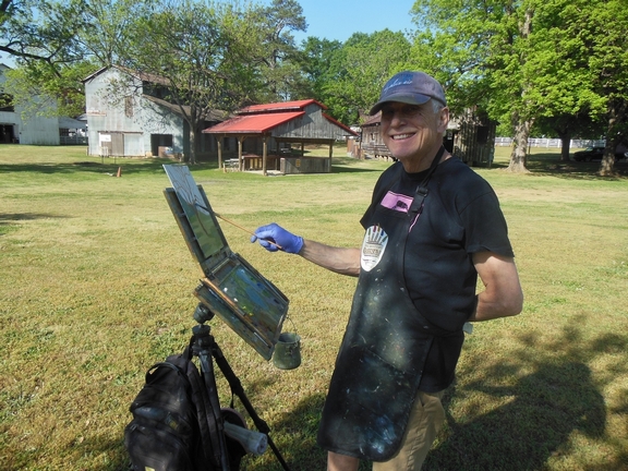 Joel Gilmor with Easel