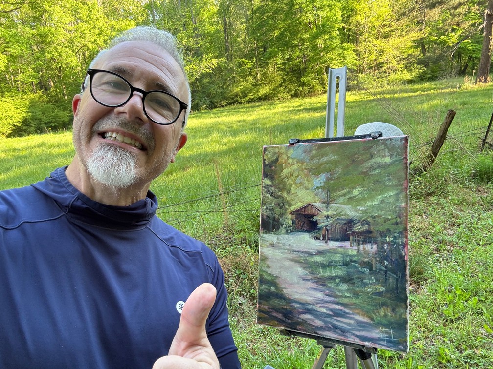 Lamar Gilstrap with easel 1