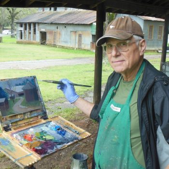 Joel Gilmore with Easel