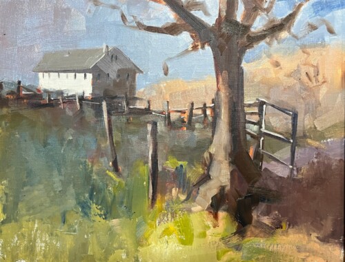 Sunlit Barn by Kendall Portis