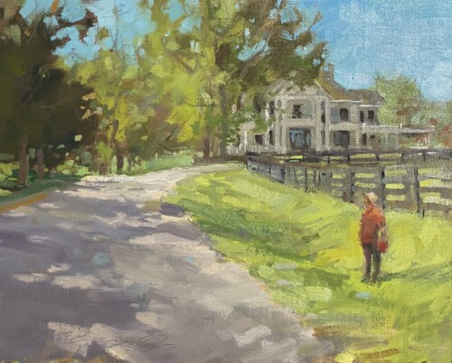 Entrance Road at Milarden Farm by Mary O Smith