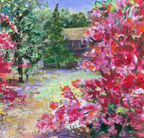 Red Oak Lodge Azaleas by Eleonor Stecker