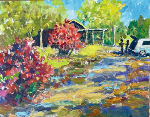 Azaleas at Big Red Oak plantation by Eleanor Stecker