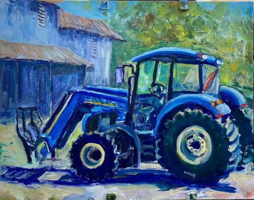 Blue Tractor by Eleanor Stecker