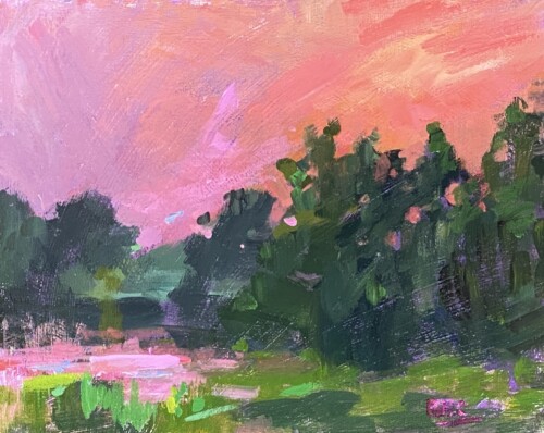 Red Oak Sunset by Beth Cullen