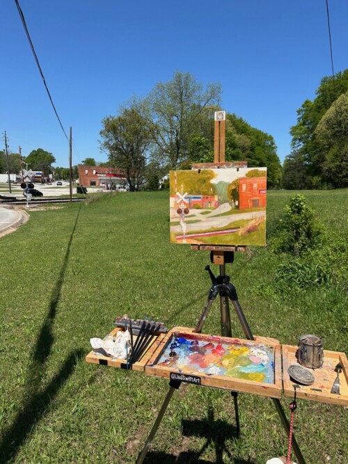 Where Can I Get a Good Biscuit by Lisa Swift easel