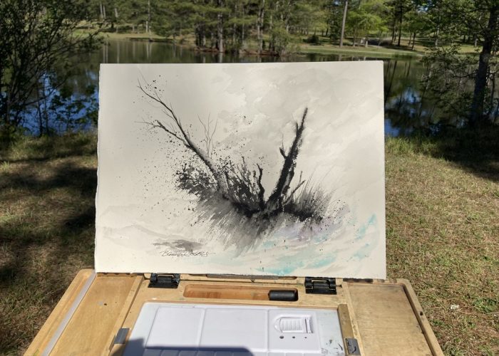 Still Water on easel by Bami Rogers